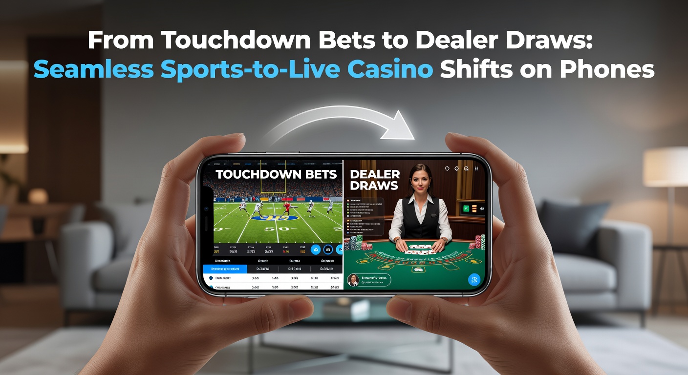 Nahaufnahme eines Live-Casino-Dealers am Roulette-Tisch, neben einem Sportwett-Ticket auf dem Handy-Display